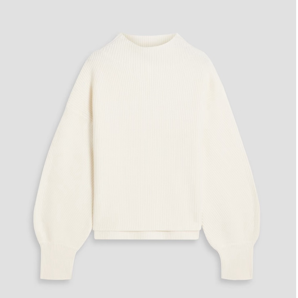New NWOT A.L.C. Helena Ribbed 100% Merino Wool Sweater L